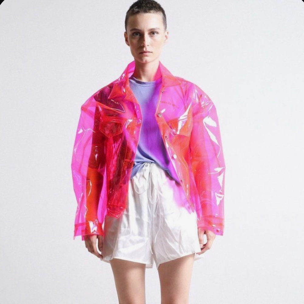 Pink PVC Crystalline Jacket - Brashy Studios